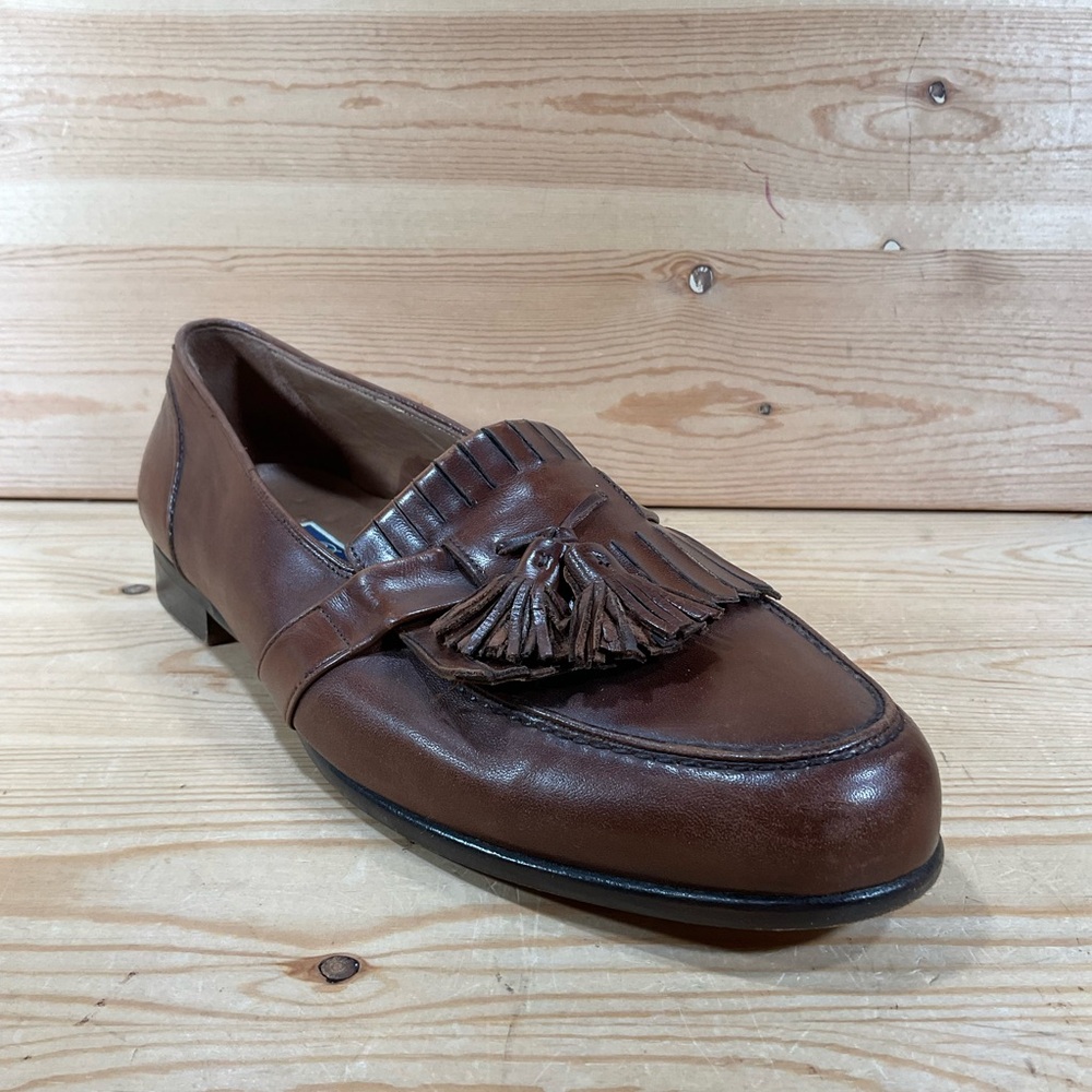 Bragano By Cole Haan Tassel Kiltie Loafers Men’s 11 M Brown Leather Casual Italy